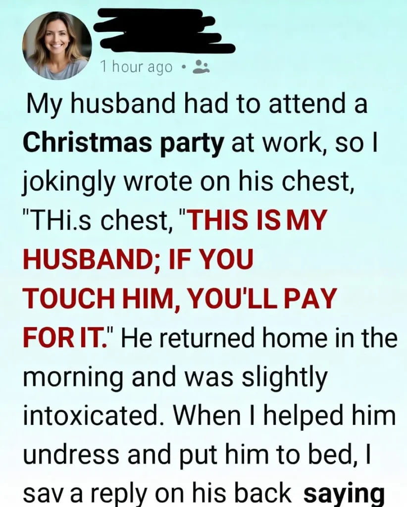 I Wrote a Joke on My Husband’s Chest—What Someone Wrote Back Destroyed My Marriage