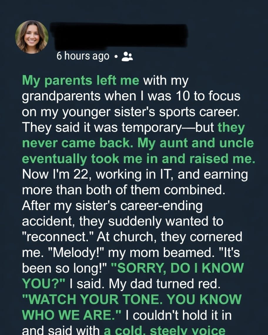 “They Left Me Behind for My Sister—So I Chose the Parents Who Chose Me”